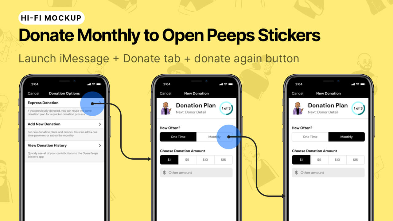 Open Peeps Stickers - Thumbnail Image #13 - Launch iMessage + Donate Money Monthly