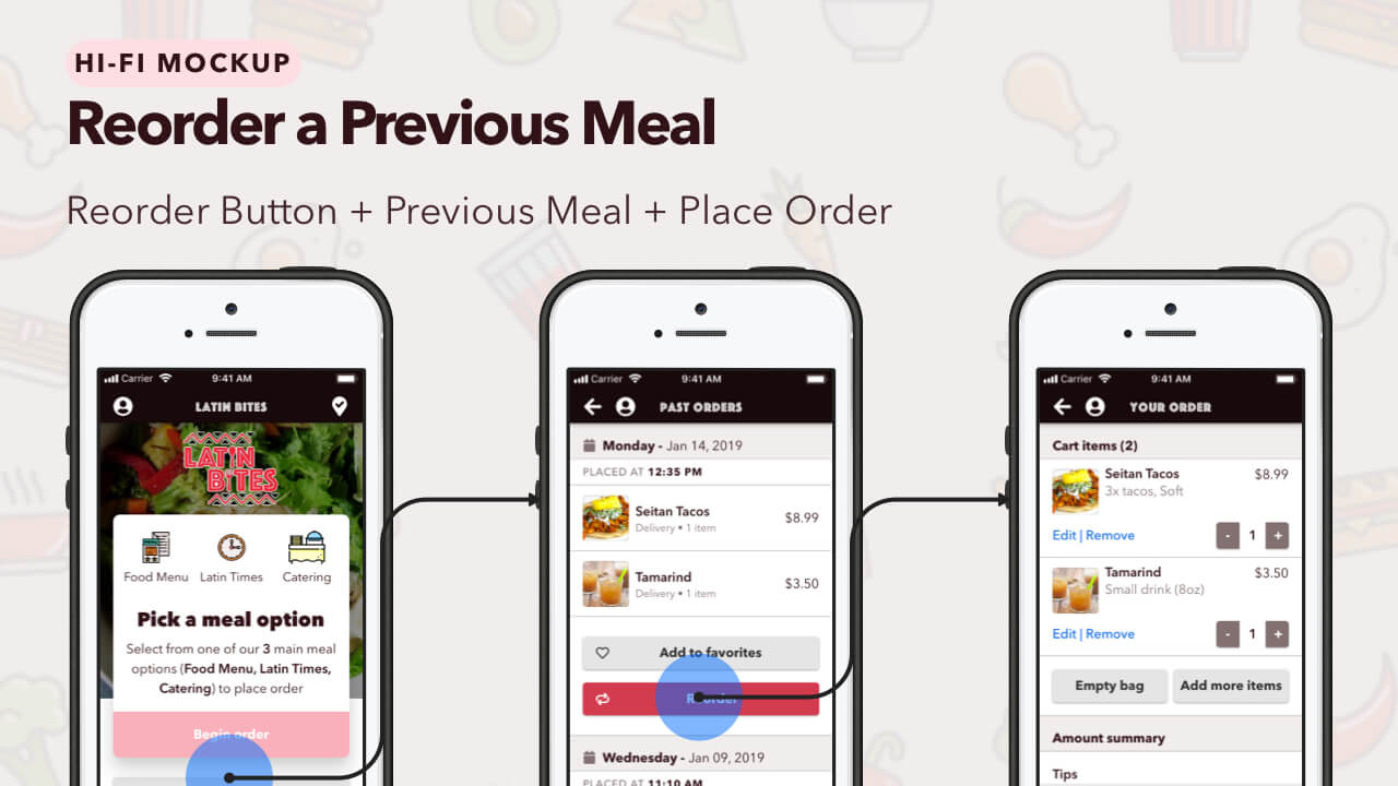 Latin Bites - Thumbnail Image #8 - Food Reorder Flow-Logged in