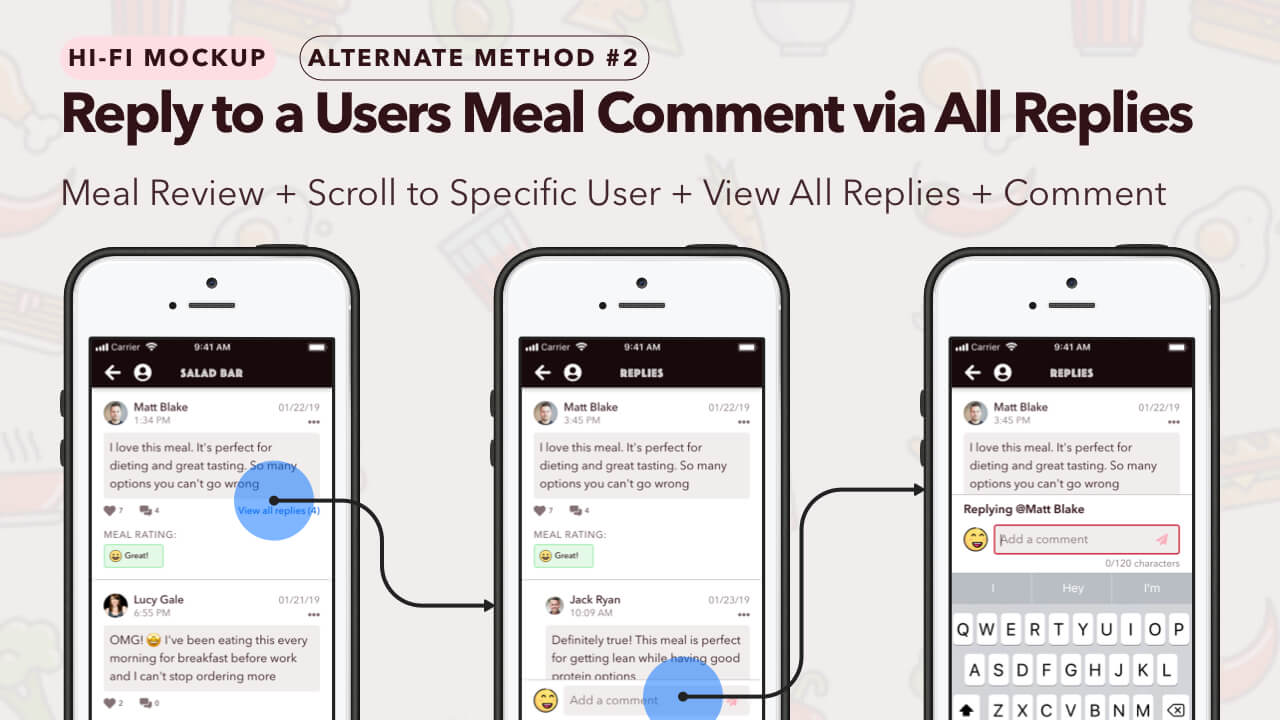 Latin Bites - Thumbnail Image #24 - Reply to a Users Meal Comment via All Replies Flow