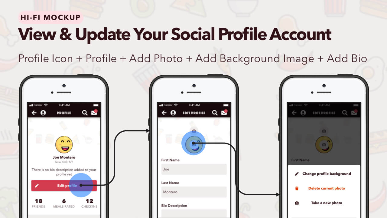 Latin Bites - Thumbnail Image #32 - View & Update Your Social Profile Account Flow