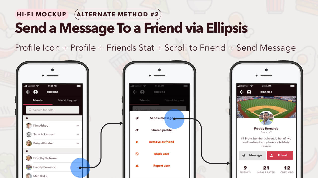 Latin Bites - Thumbnail Image #37 - Send a Message To a Friend Flow via Ellipsis