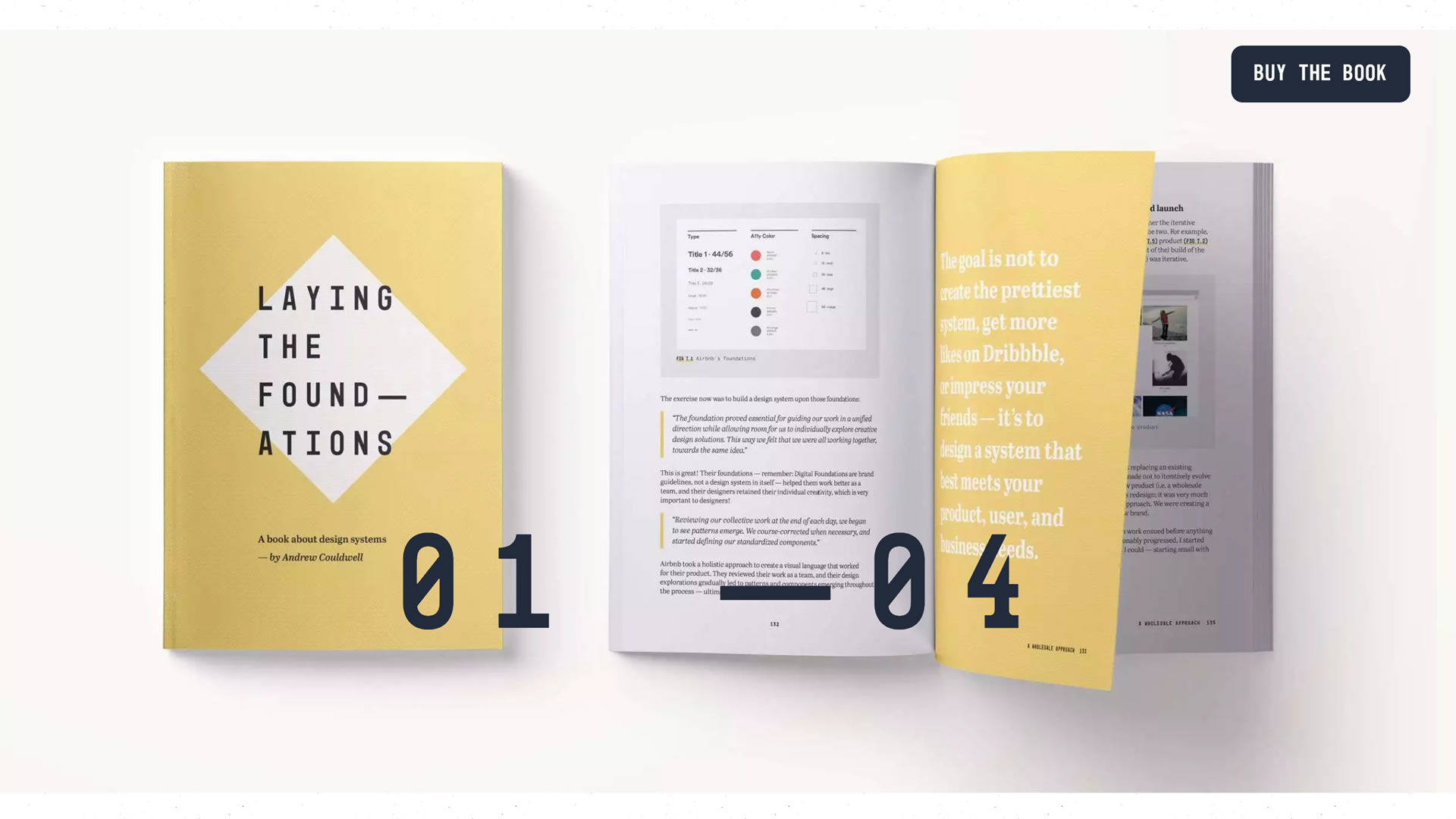 Laying The Foundation is a book about creating, documenting, and maintaining design systems, and how to design websites and products systematically