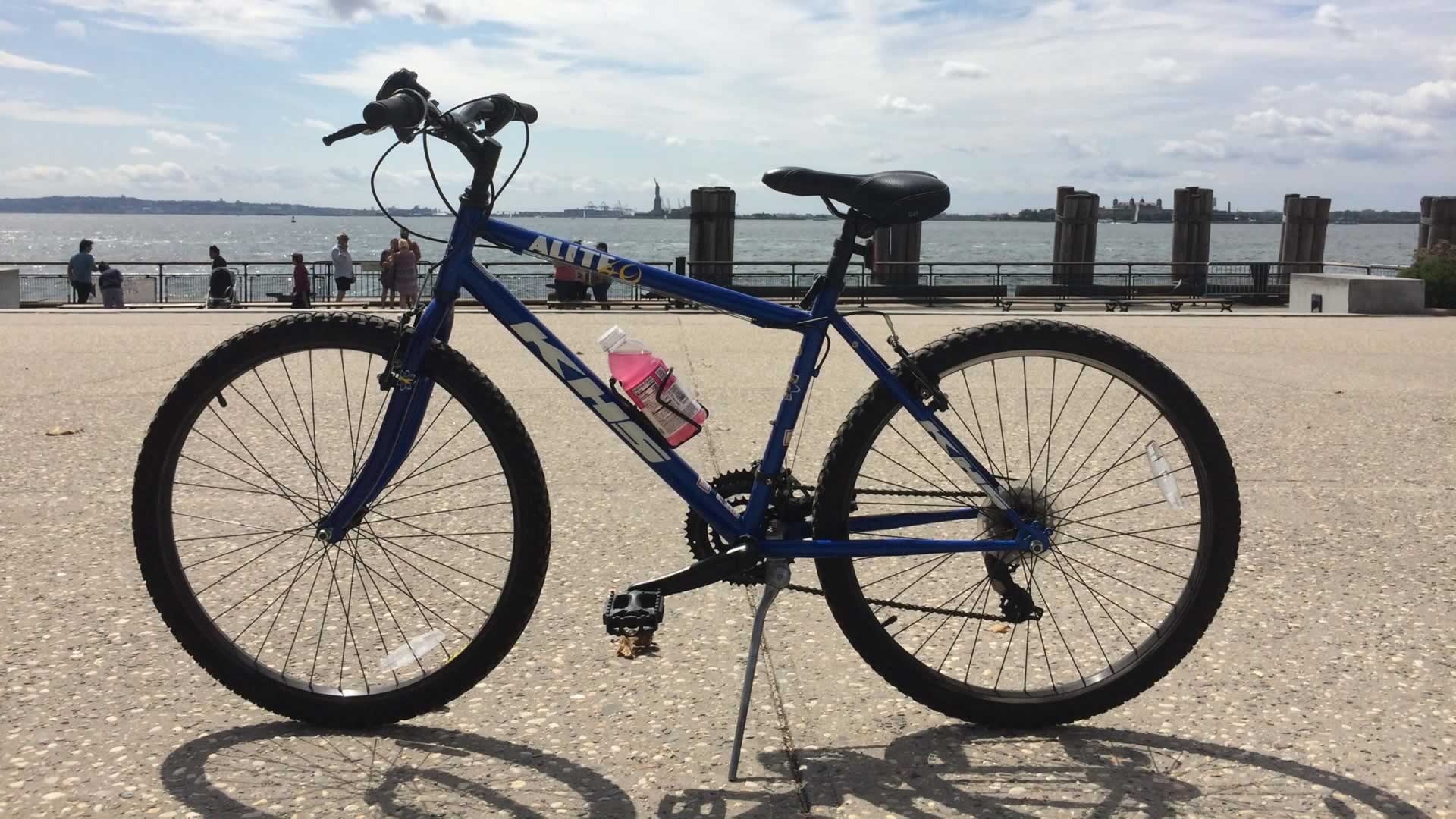 My bike posing on a hot summer in Battery Park