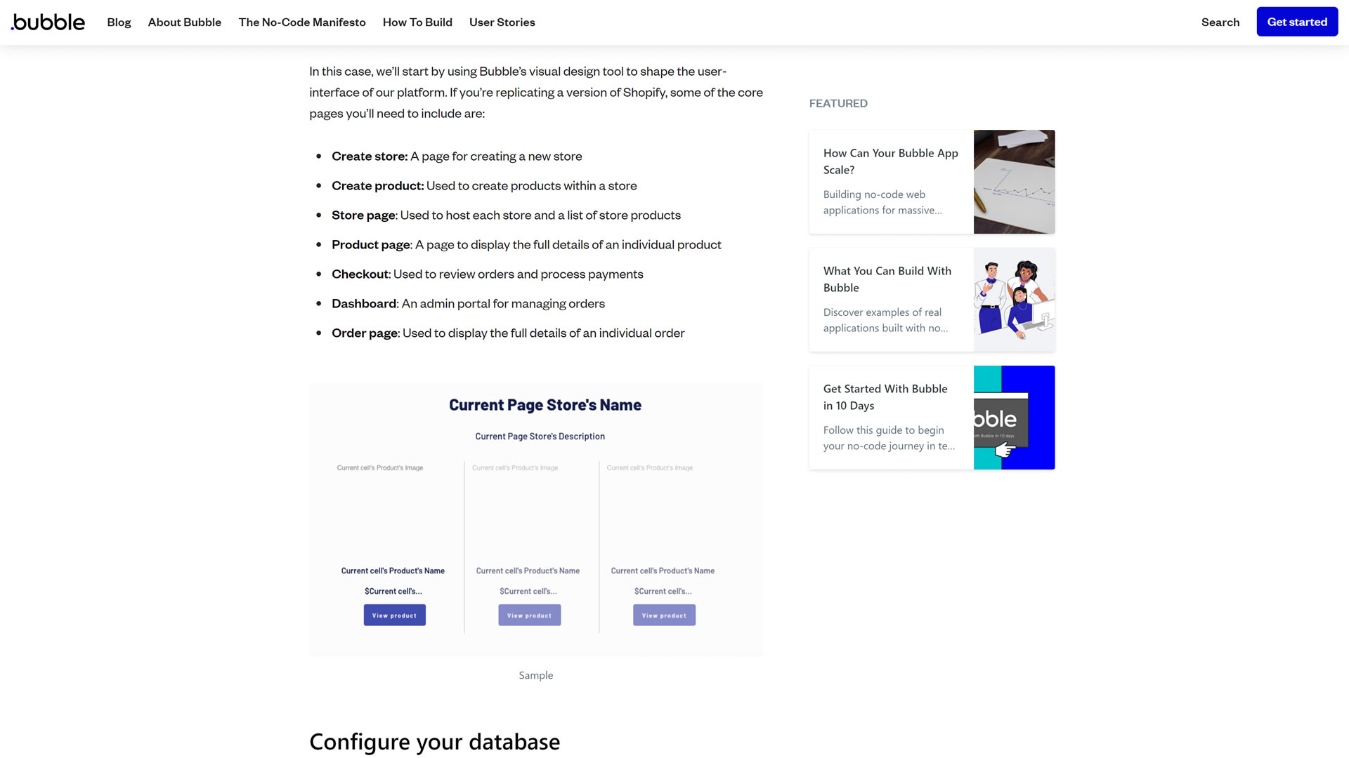 More information and instructions on building a Shopify web app clone using Bubble io