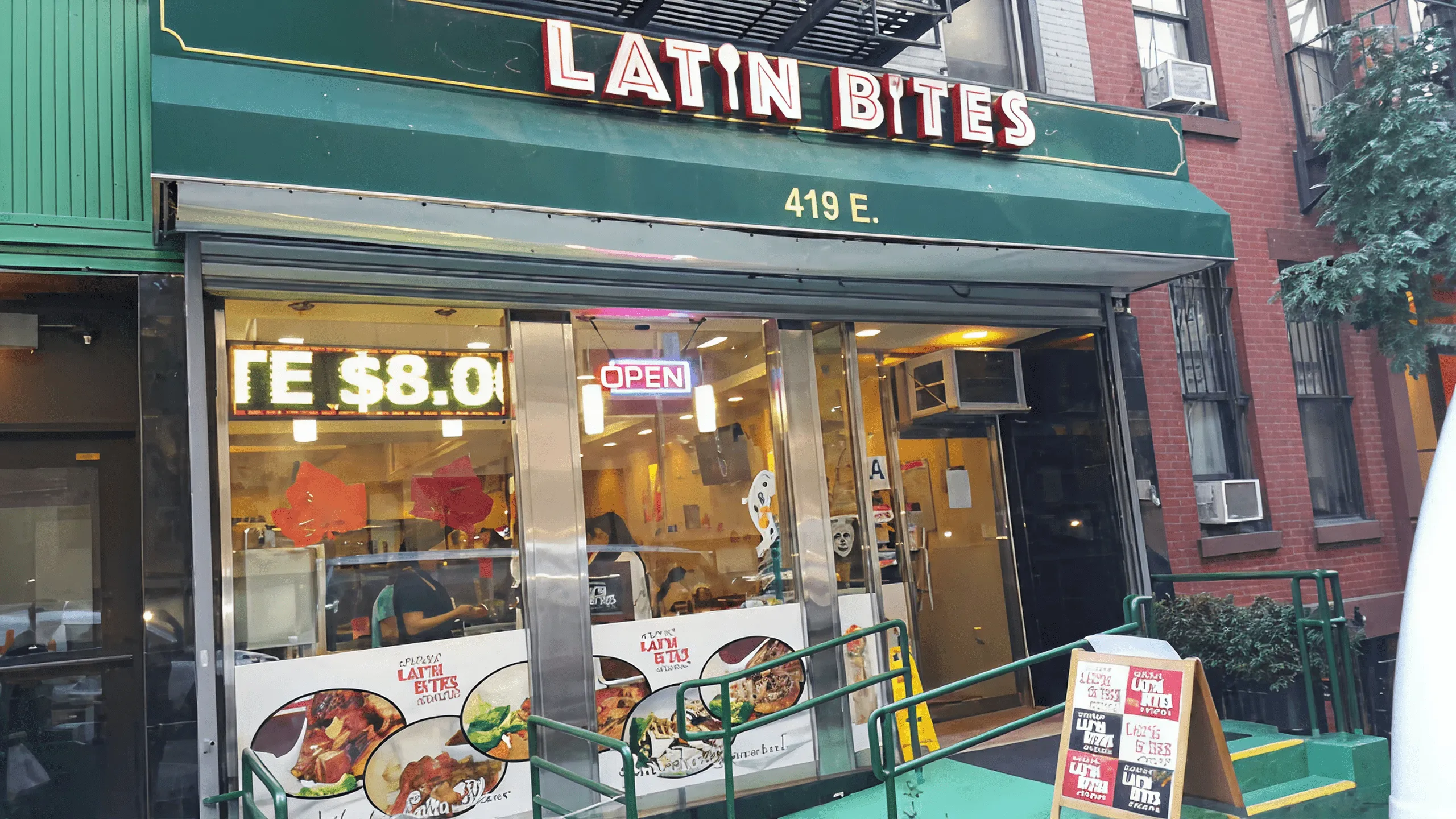 Screenshot of Latin Bites restaurant exterior.