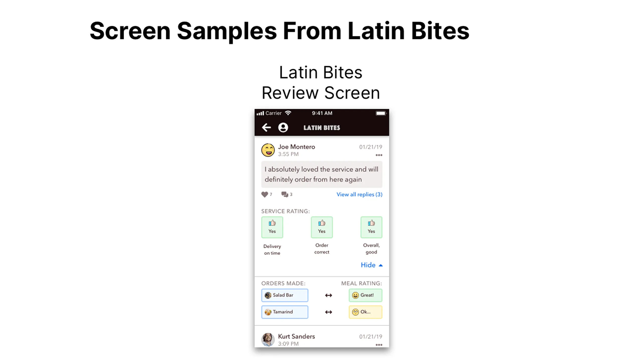 Screenshot of Latin Bites Review screen using various border styles.
