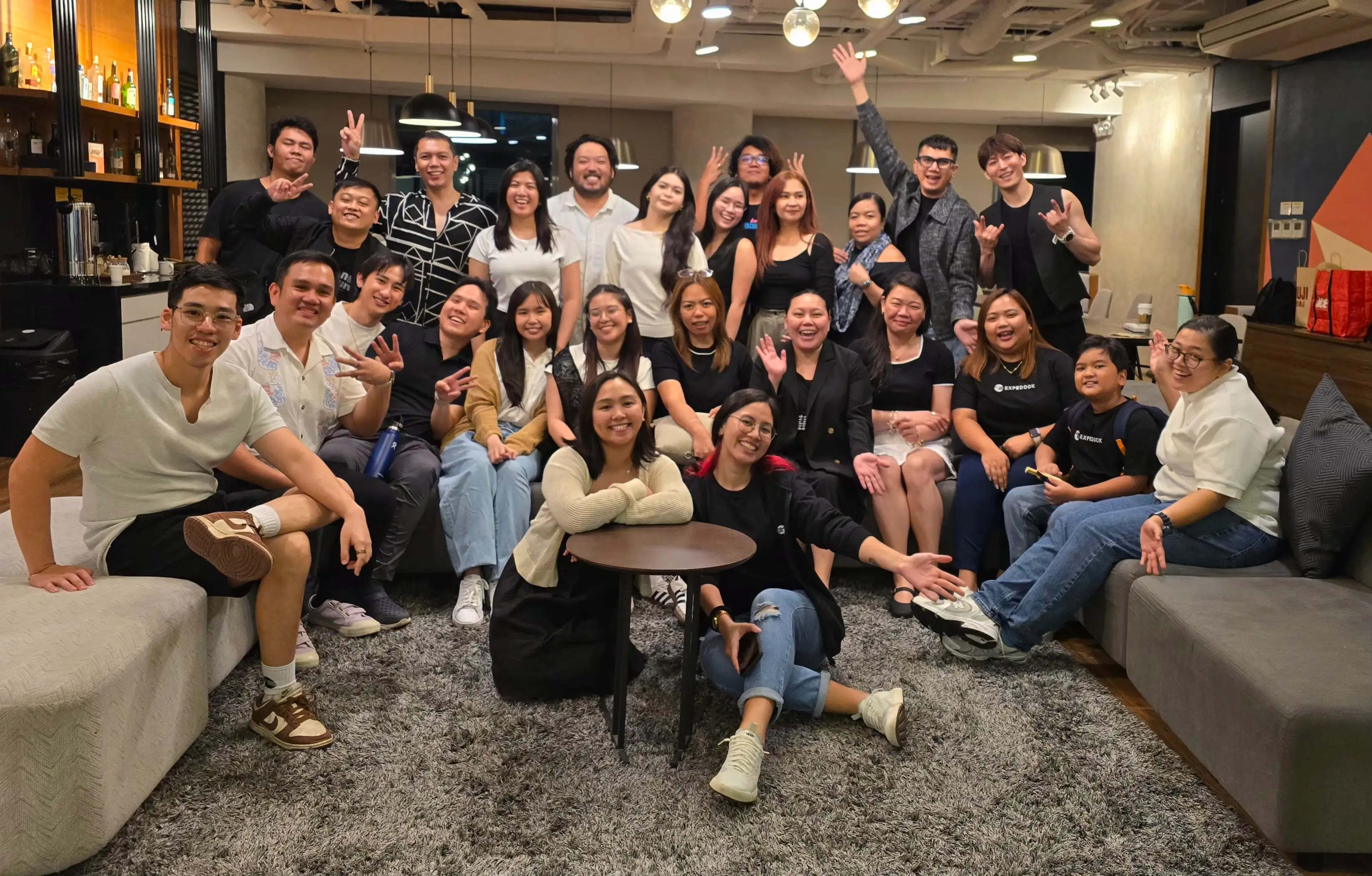 Co-founders Jig Young and Jeff Tan of Expedock.com with Sales Team