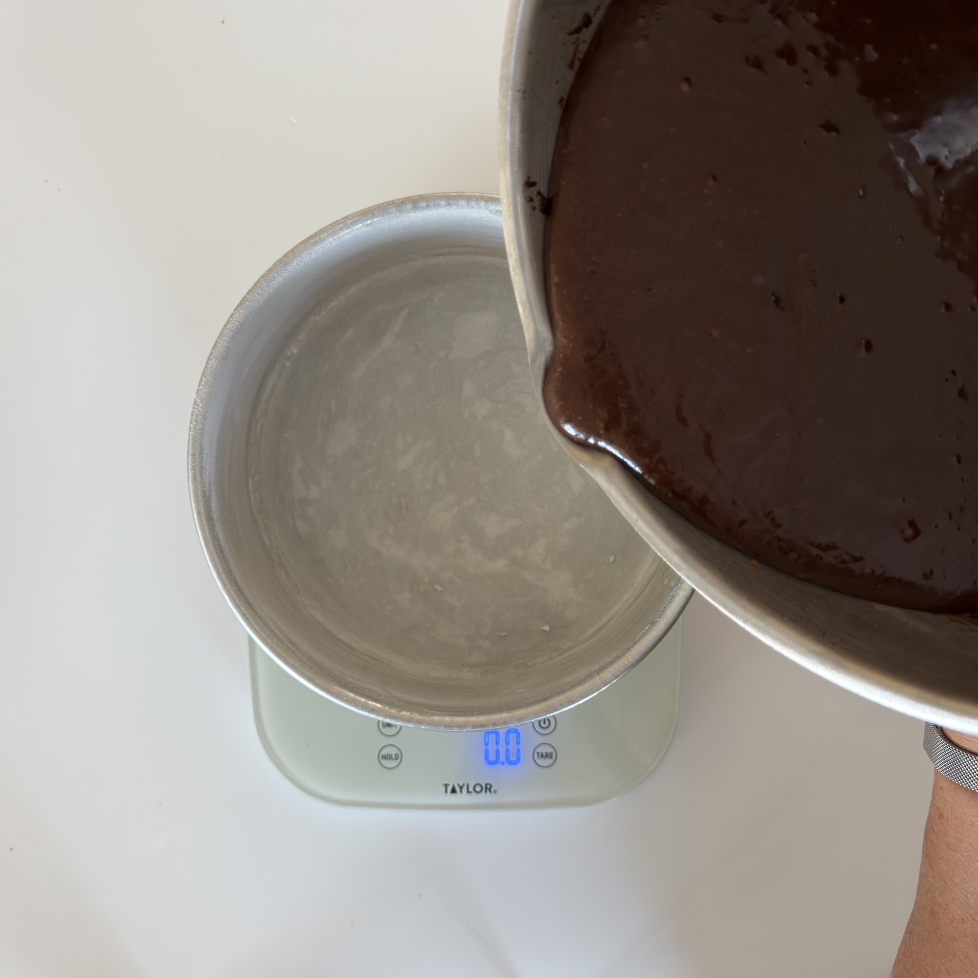 Cake better is ready to be poured in the pans or measured into cupcake liners.