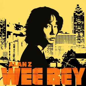 Alan Z, Wee Bey cover art: a high-contrast black portrait over a yellow city skyline with orange block lettering
