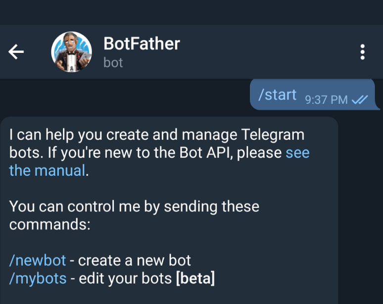 BotFather Screenshot