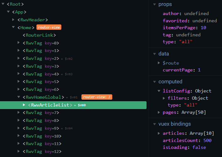 Components and their details