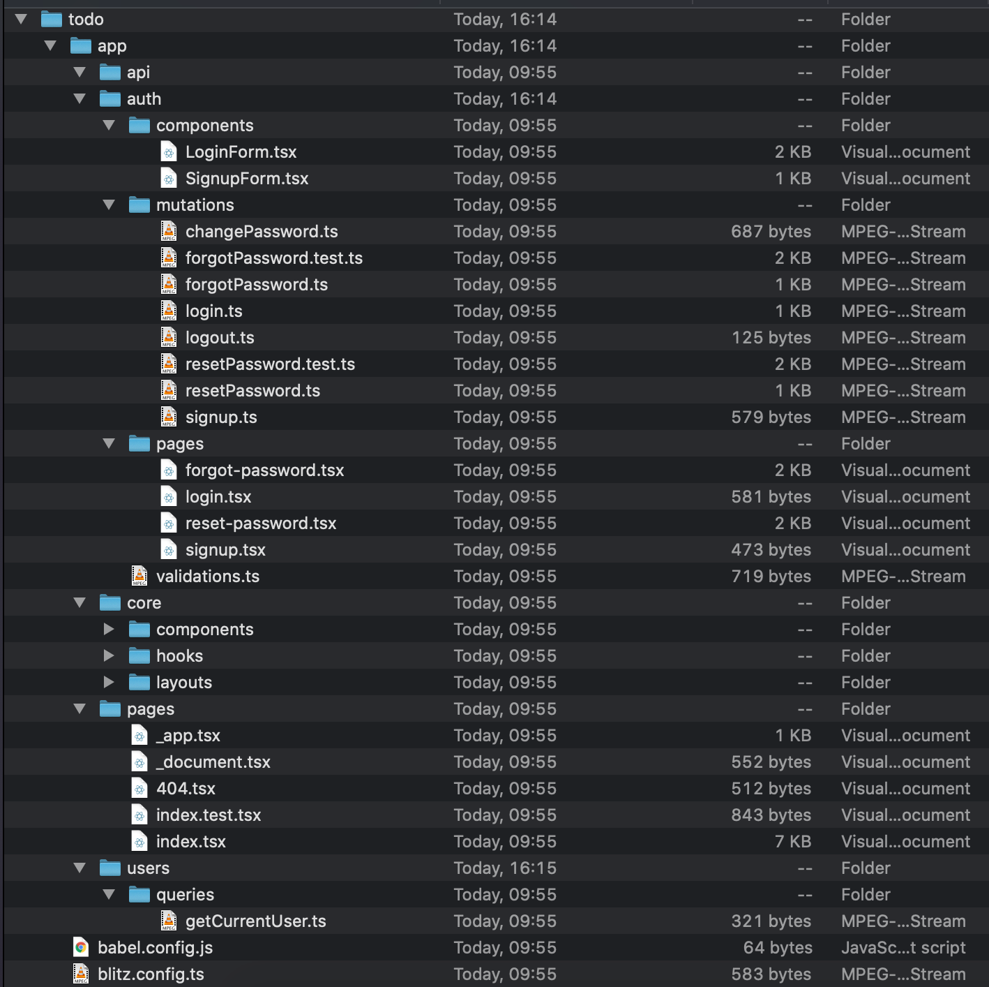 Blitzjs folder structure