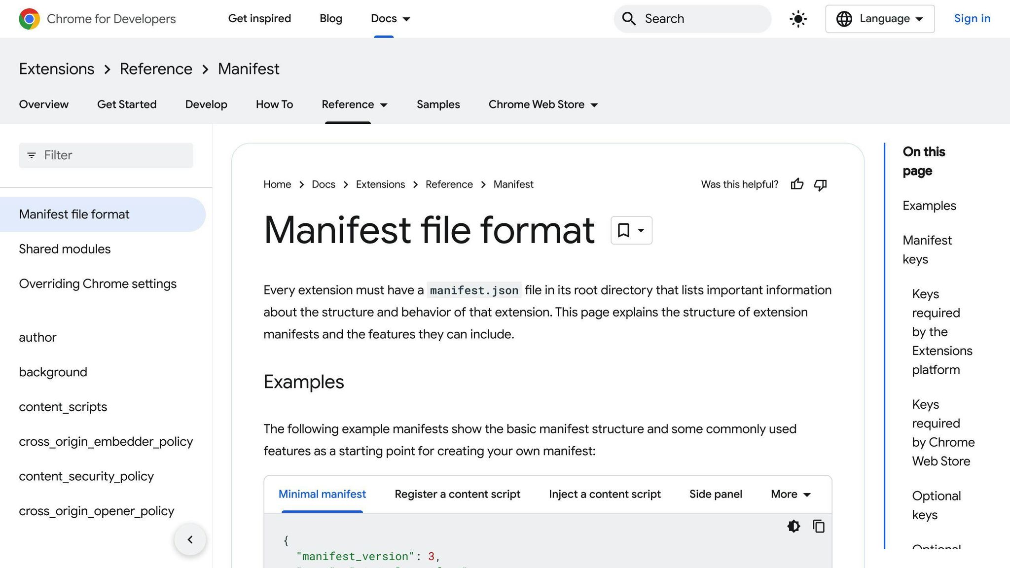 Manifest File