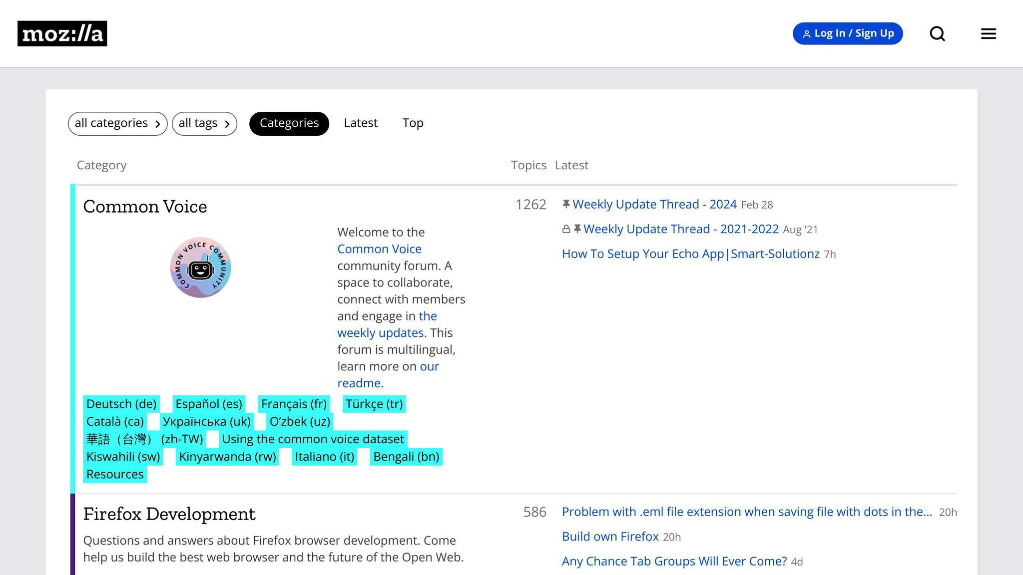 Mozilla Discourse Forums