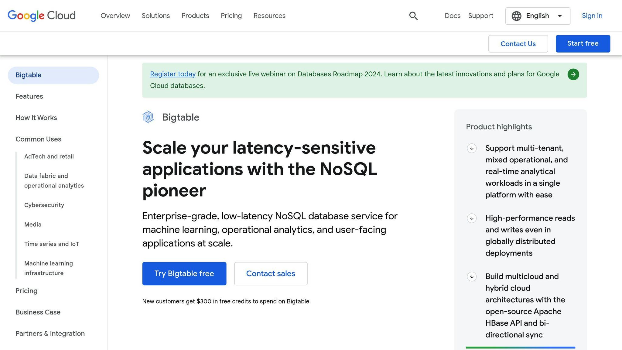 Google Cloud Bigtable