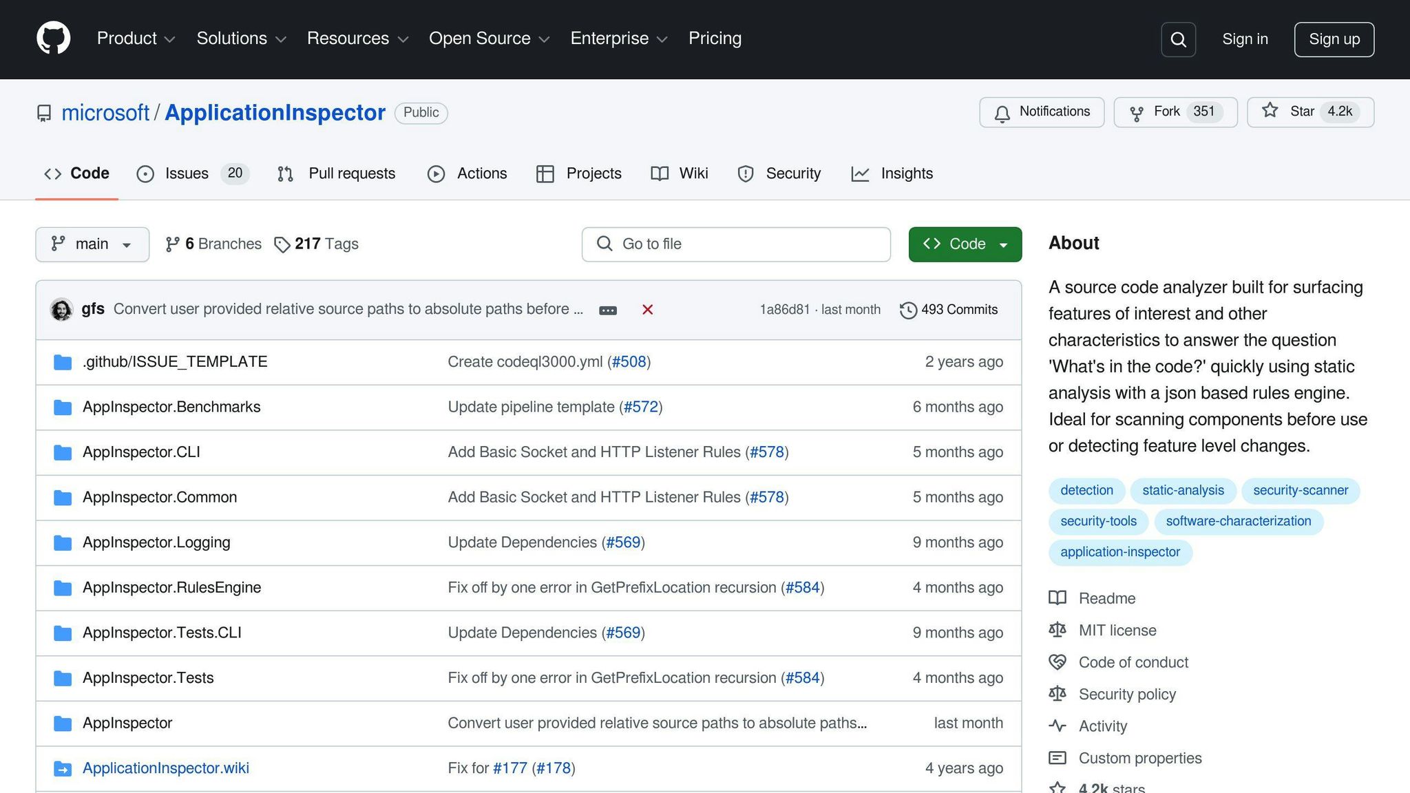 Microsoft Application Inspector
