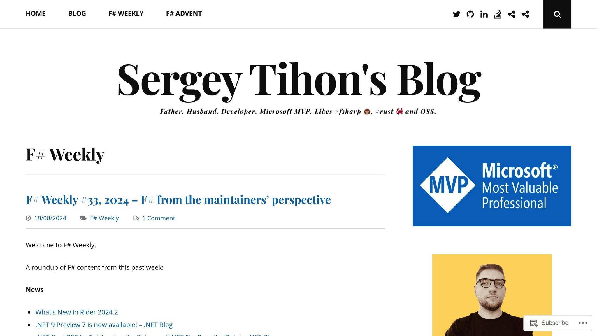 F# Weekly Newsletter
