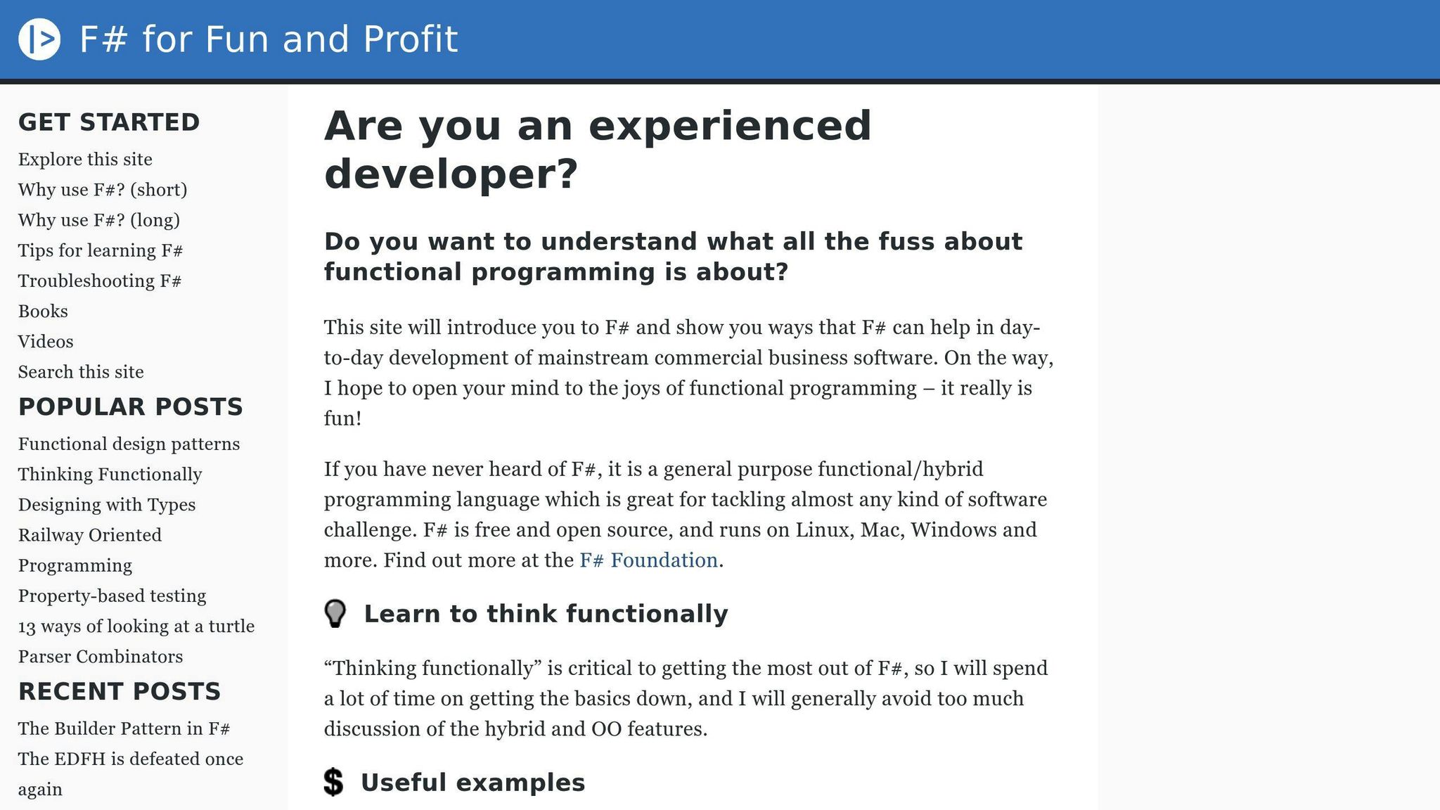 F# for Fun and Profit