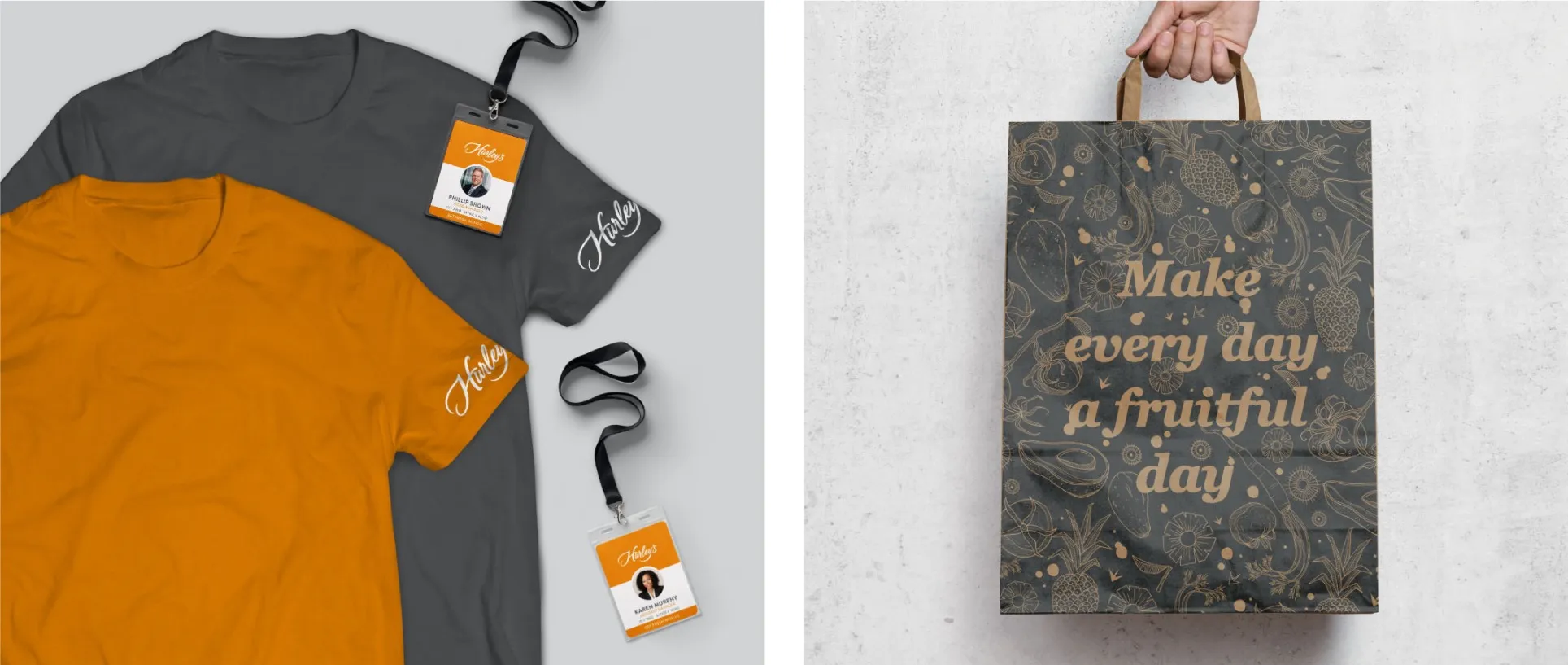 Hurley's T-shirts and Paper Bags