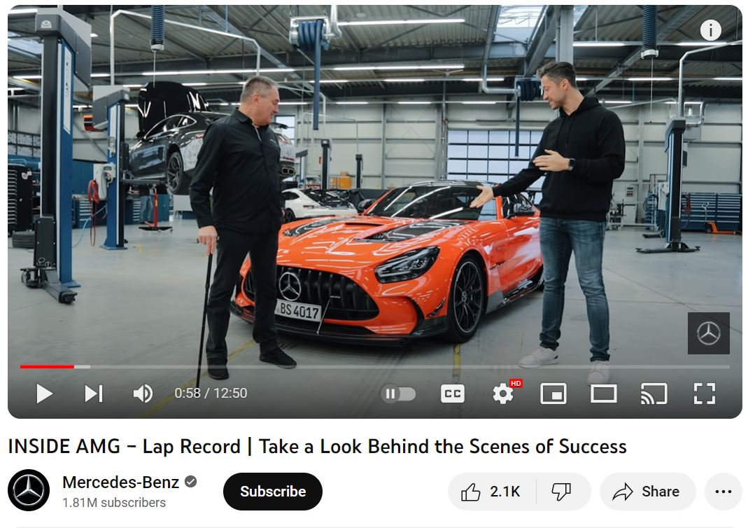 Mercedes-Benz Behind the scenes screenshot example