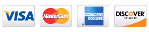 combined image of credit cards: Visa; Mastercard; American Express; Discover