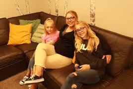 mother with 2 children