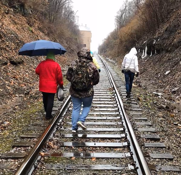 walking down the tracks