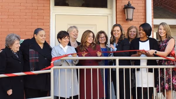 ribbon-cutting ceremony for the Women with Children Shelter