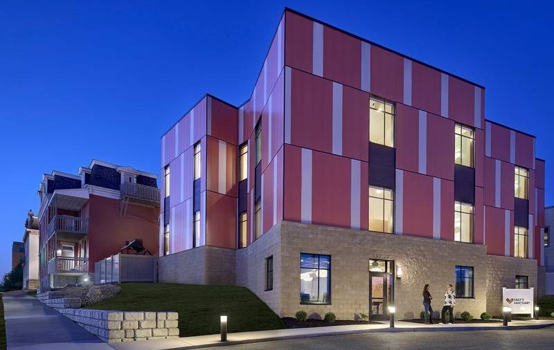 bunk beds in the City Mission's Women's Shelter 