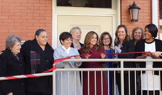 ribbon-cutting ceremony for the Women with Children Shelter