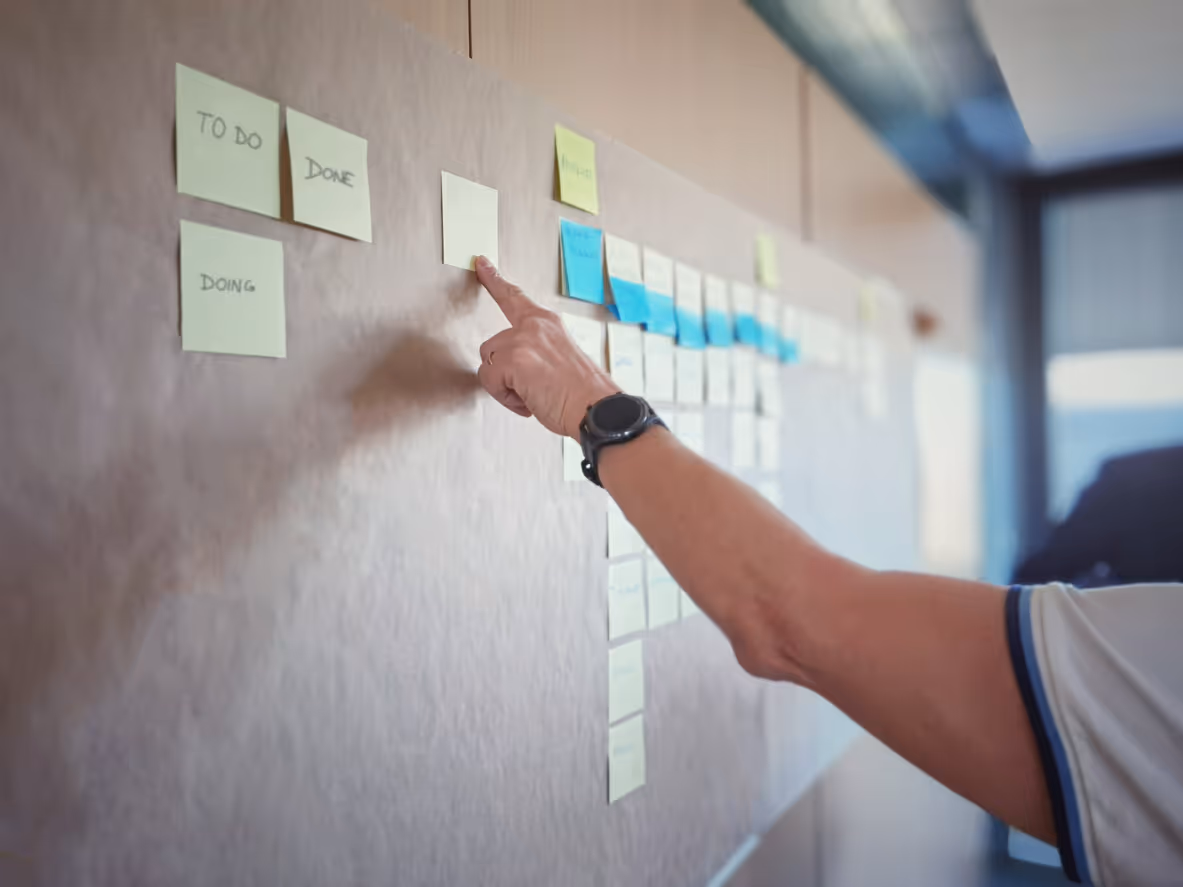 Kanban board as part of the agile way of working