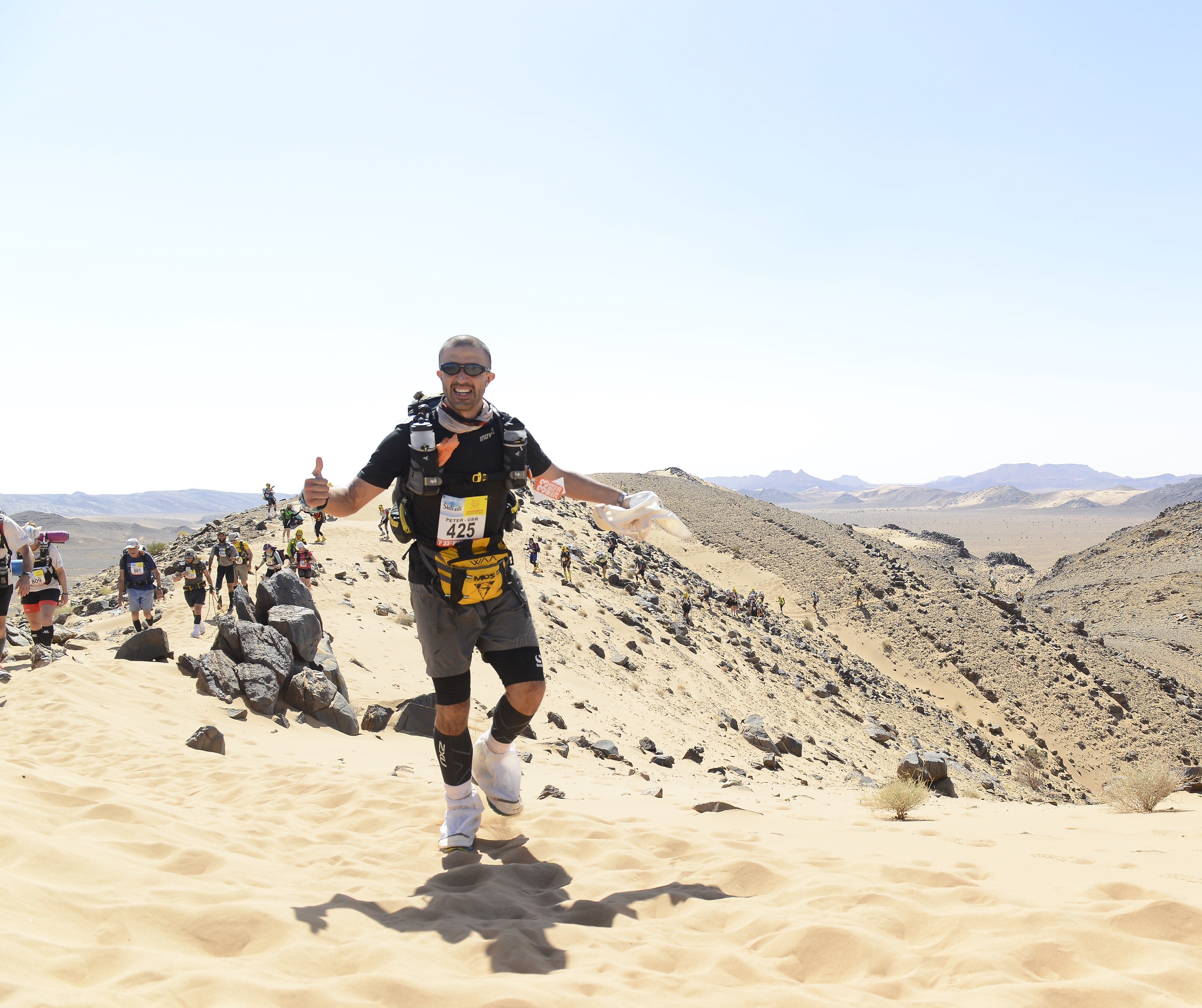 Peter Fisher competing in the Marathon des Sables