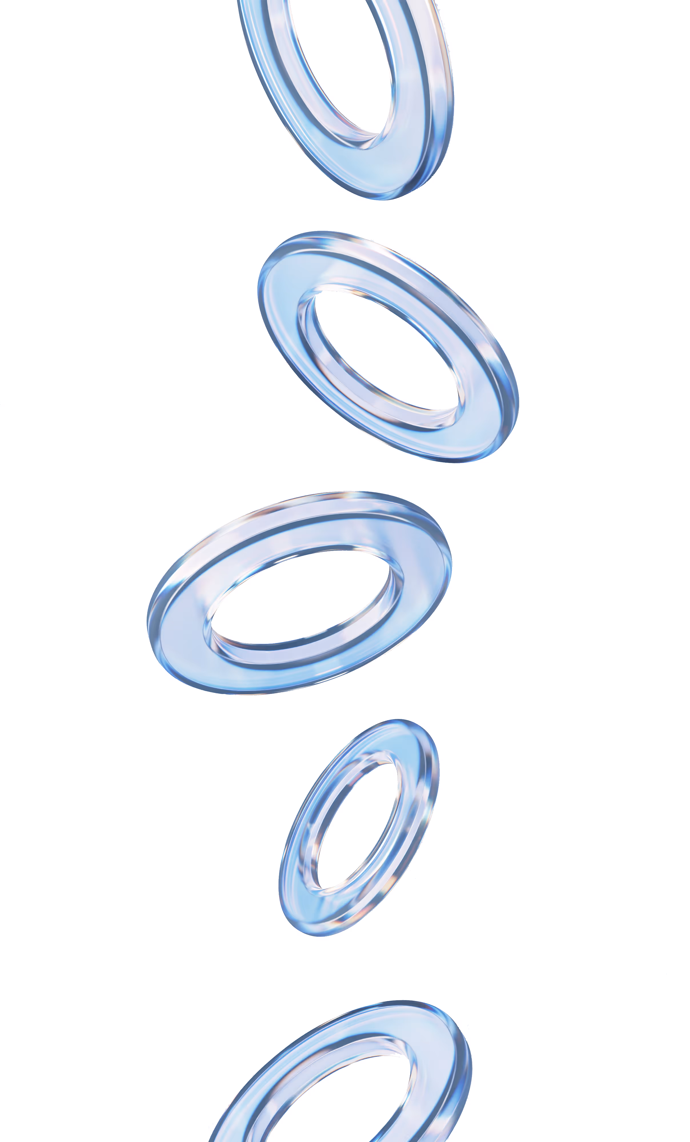 Glass blue discs