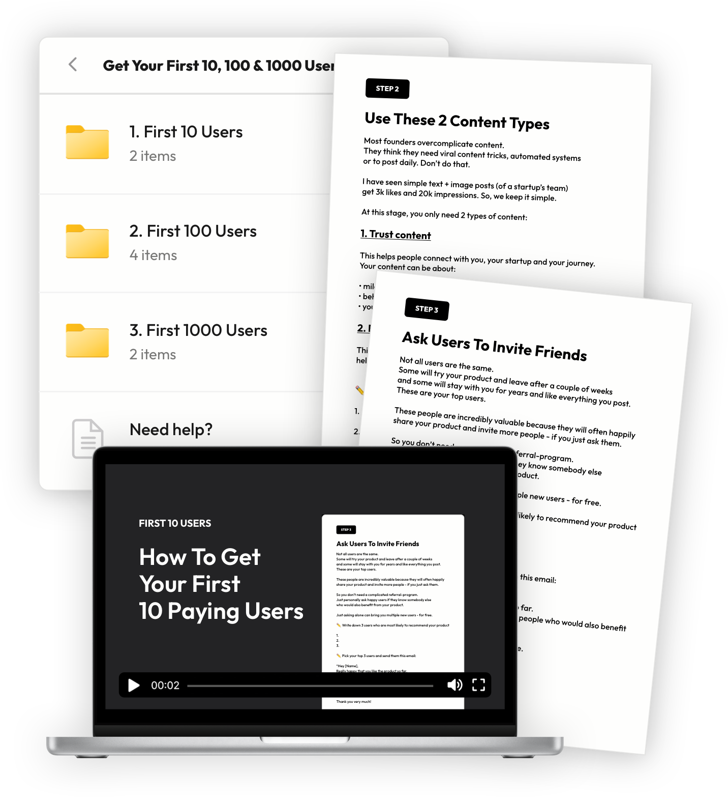 Get your first 10, 100, 1000 Users Preview