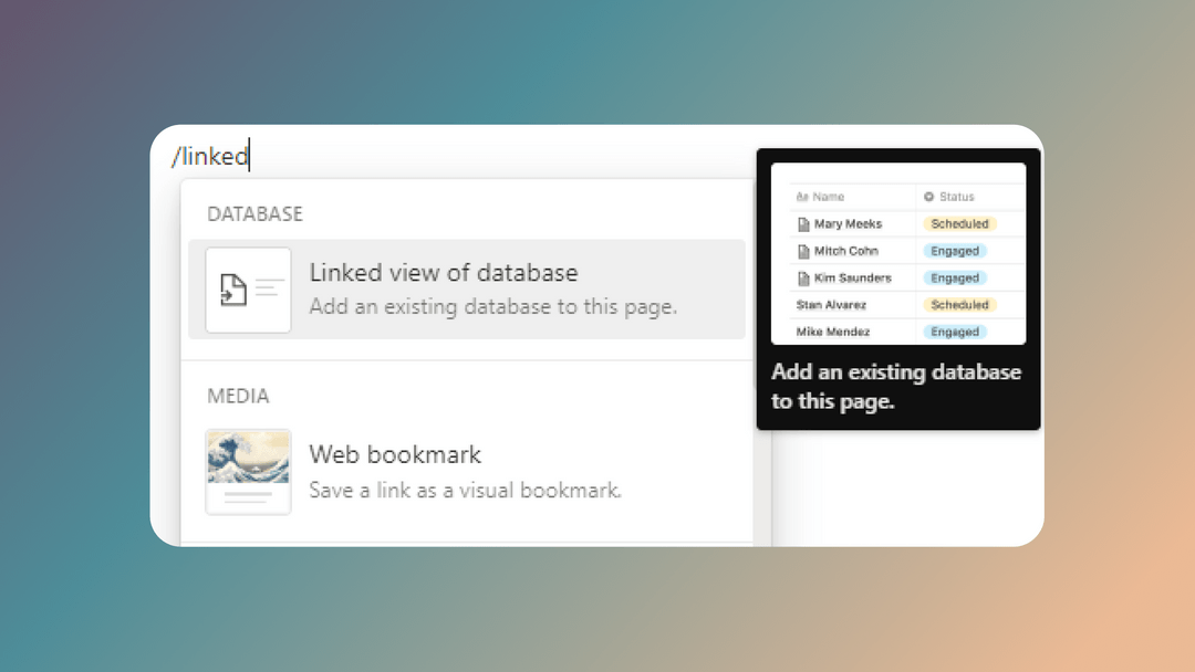 Setting Up Linked Database Sql How To Create A Linked Database View In Notion: Quick Tutorial With 2 ...