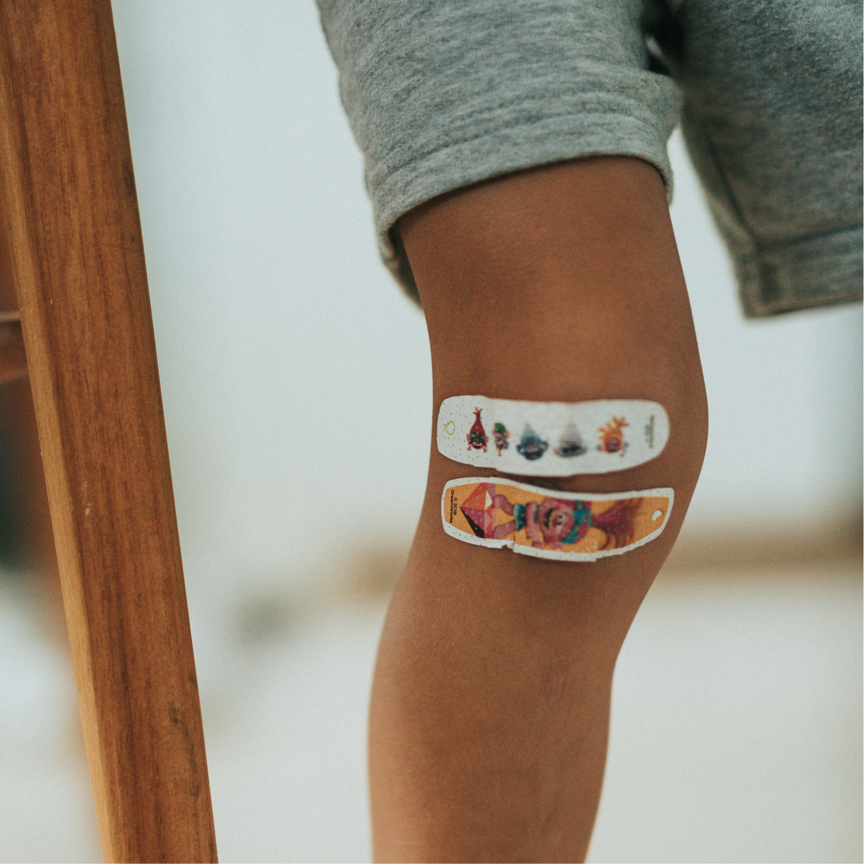 Plaster On Child's Knee