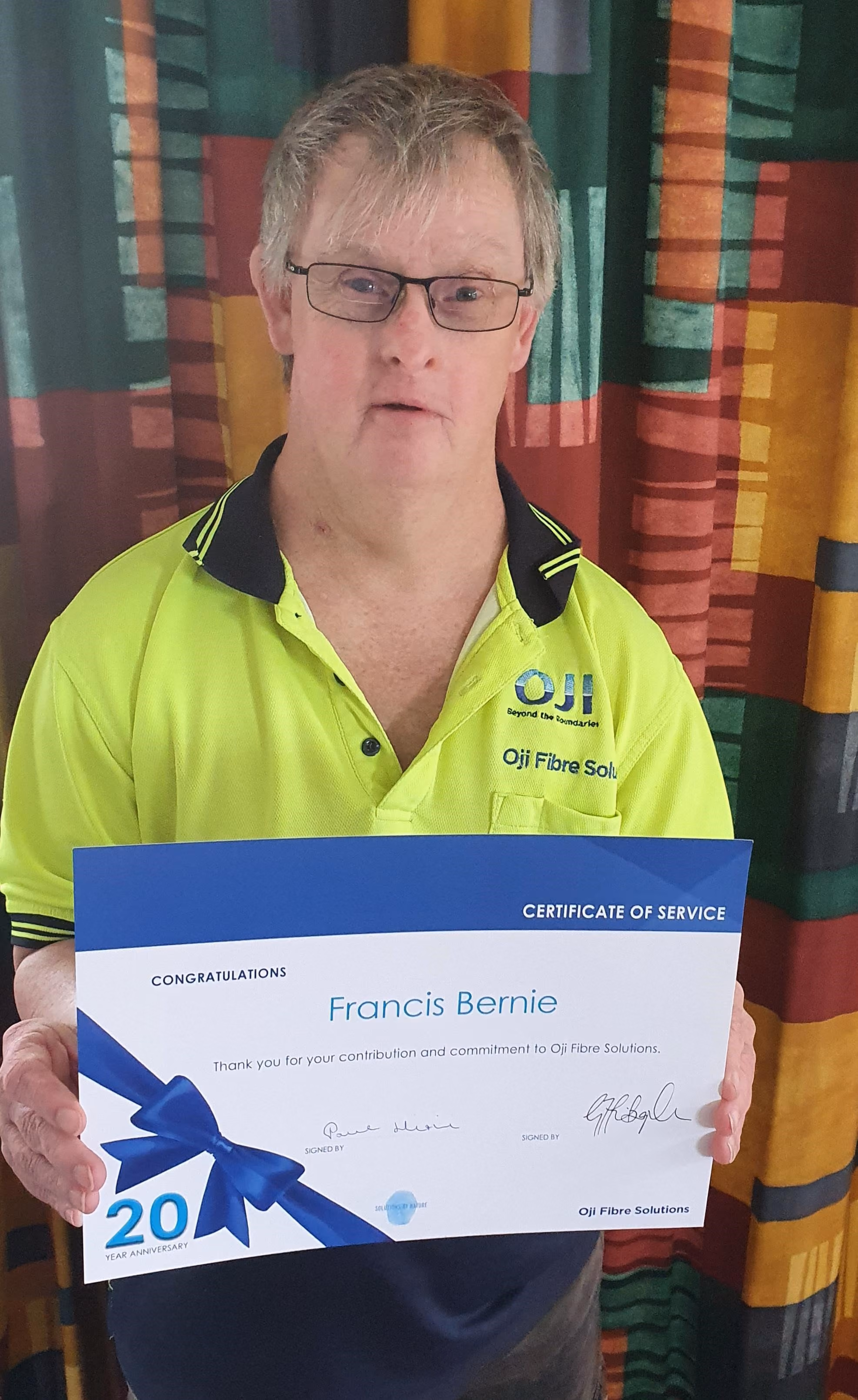 Francis Bernie is proud of his part-time role, that IDEA Services helped secure.