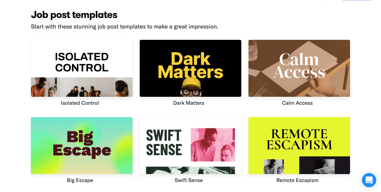 Homerun job post templates