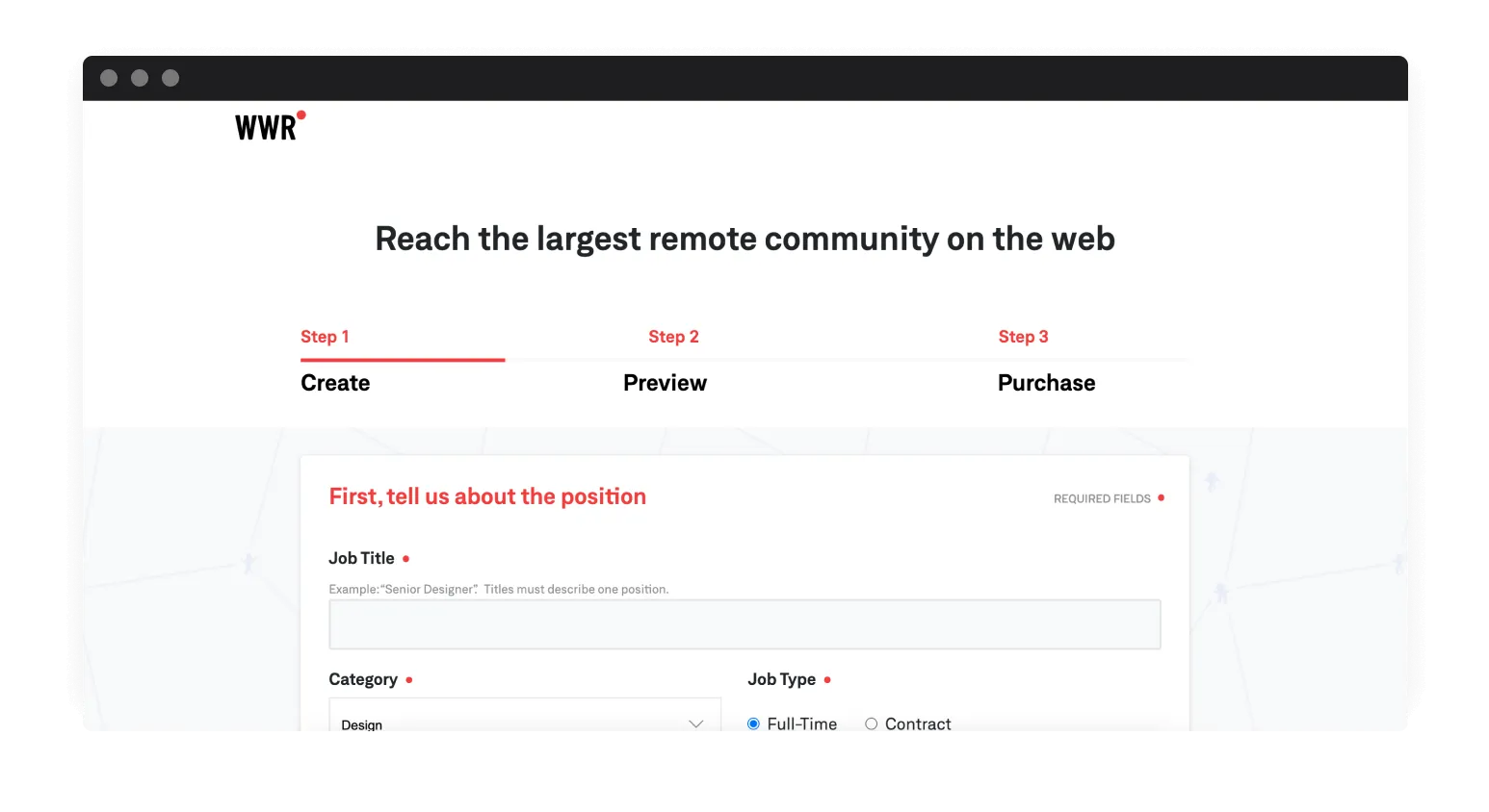 Screenshot of the We Work Remotely website