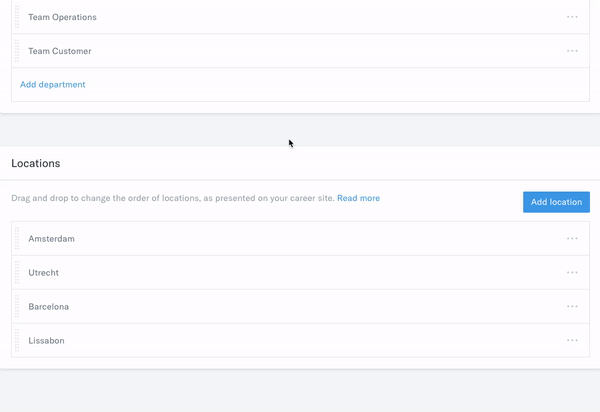 Example of how to add a location address