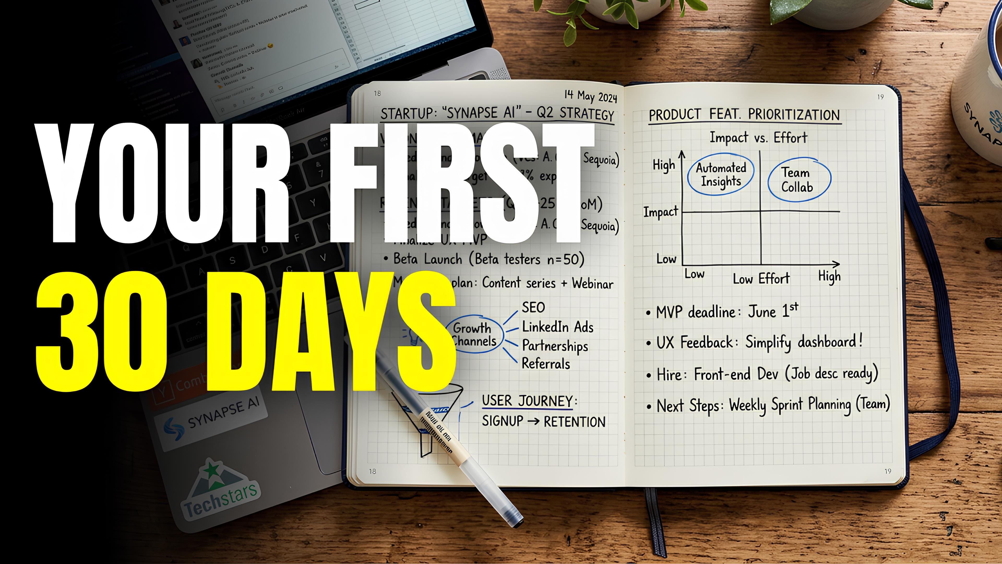 Your Startup's First 30 Days: The Exact Roadmap To Your First Paying Users