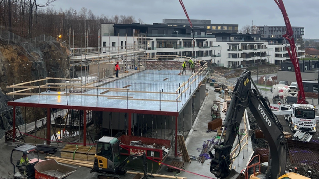 Tønnevollskogen - Fremdrift på byggeplass