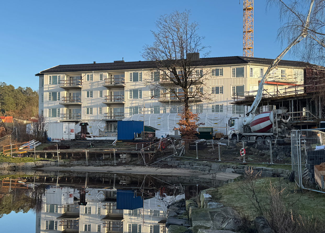Strandhagen - Fremdrift på byggeplass