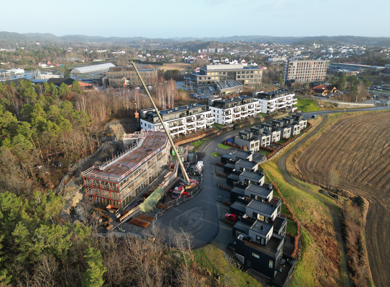 Tønnevollskogen - Fremdrift på byggeplass