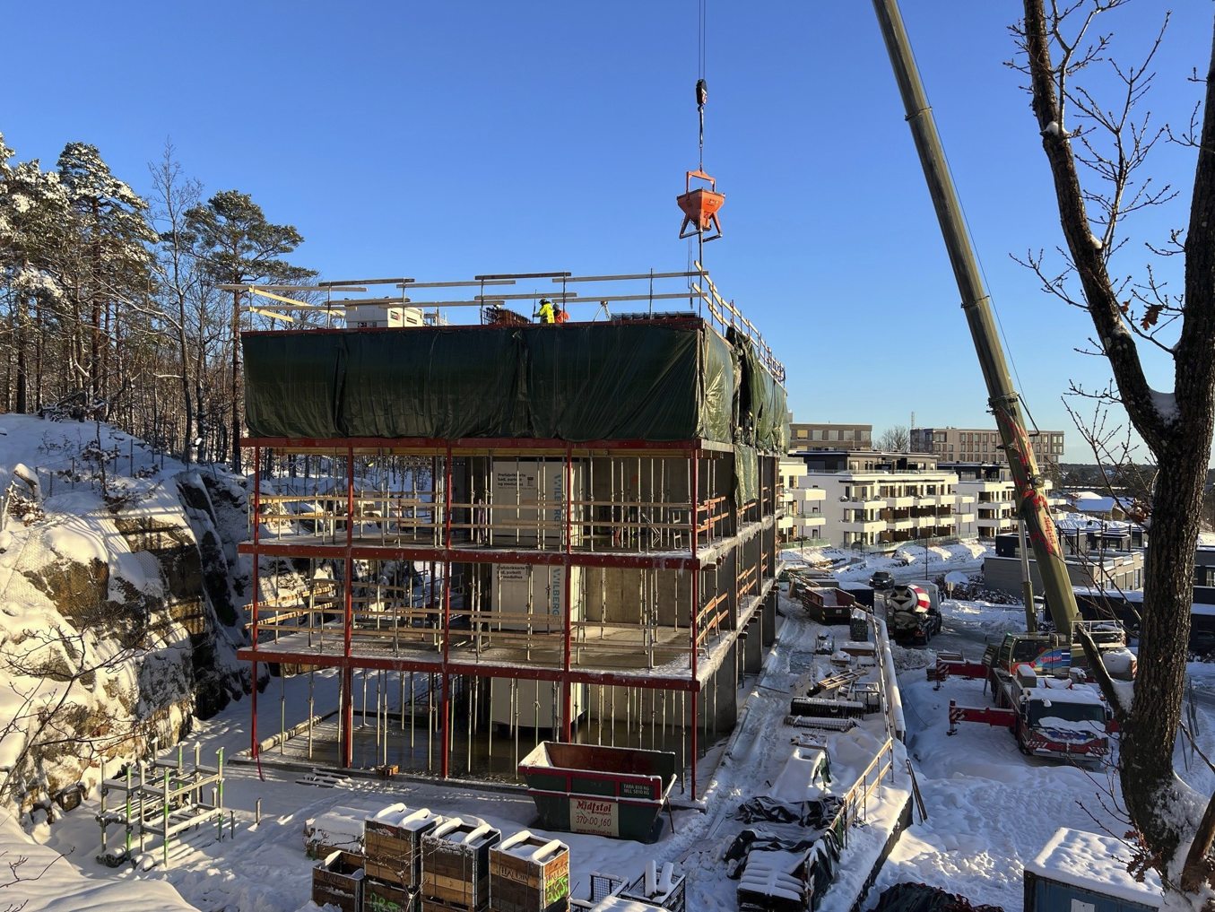 Tønnevollskogen - Fremdrift på byggeplass