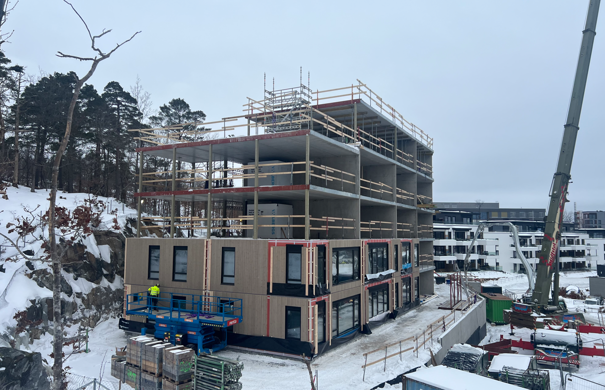 Tønnevollskogen - Fremdrift på byggeplass