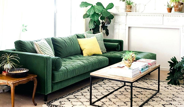 sofa nỉ cho phòng khách nhỏ