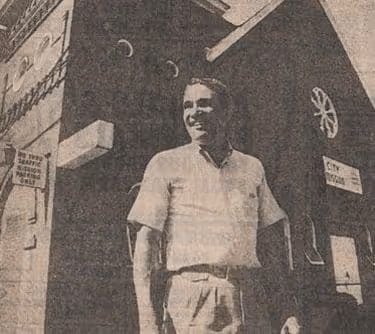 Burt McCausland outside the Chapel