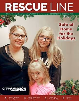 Resident mother with her two daughters