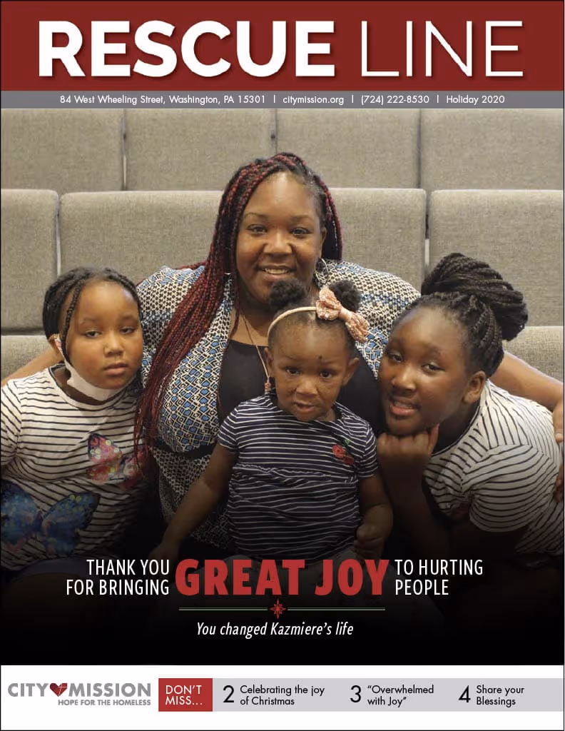 City Mission resident Kazmiere and her three daughters 